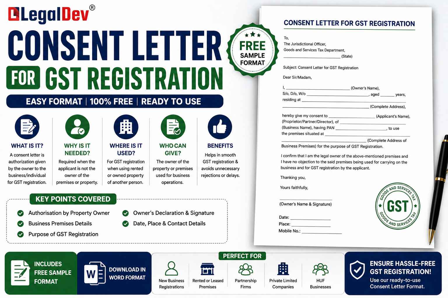 Consent Letter for GST registration